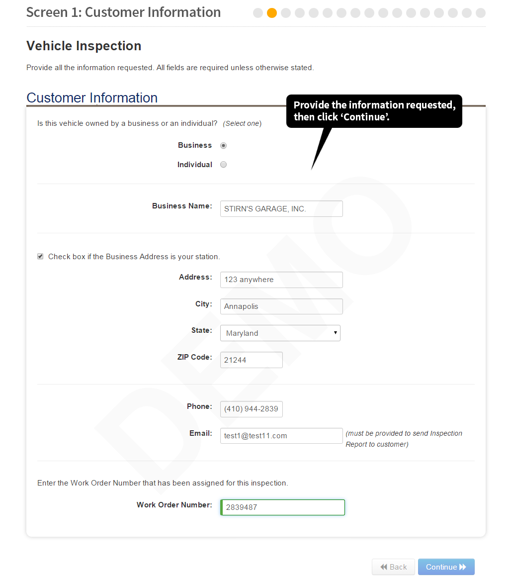 Maryland State Police Motor Vehicle Inspection