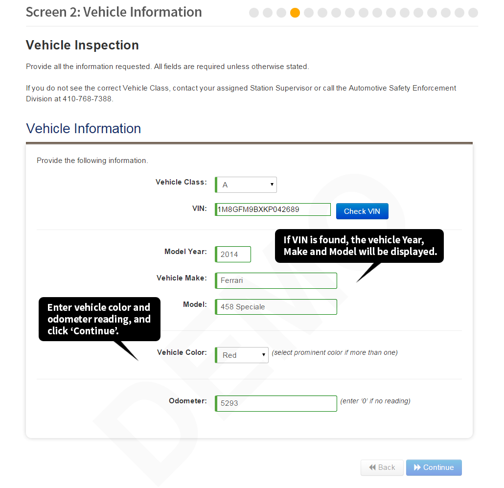 Maryland State Police: Motor Vehicle Inspection