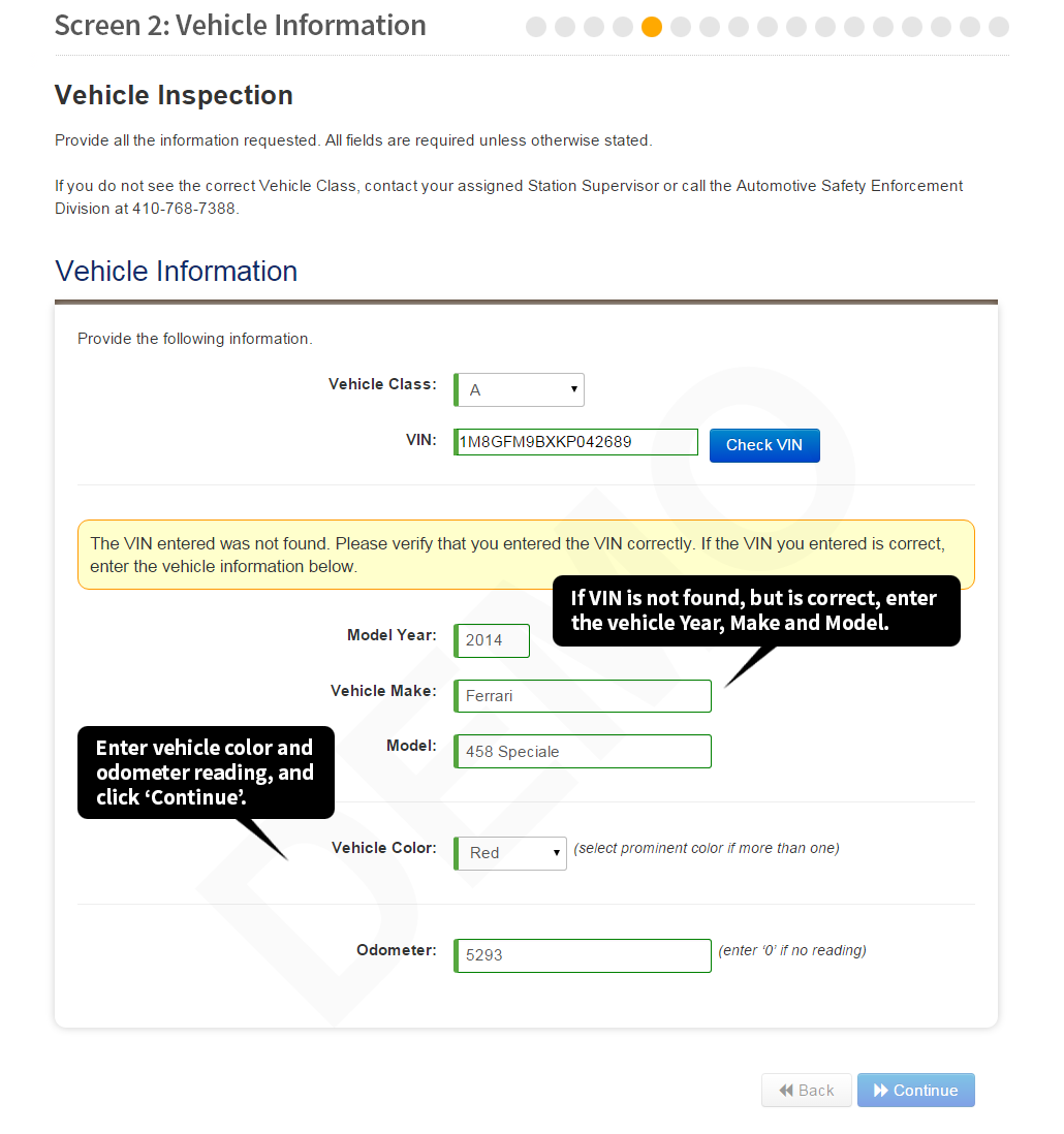 Maryland State Police: Motor Vehicle Inspection